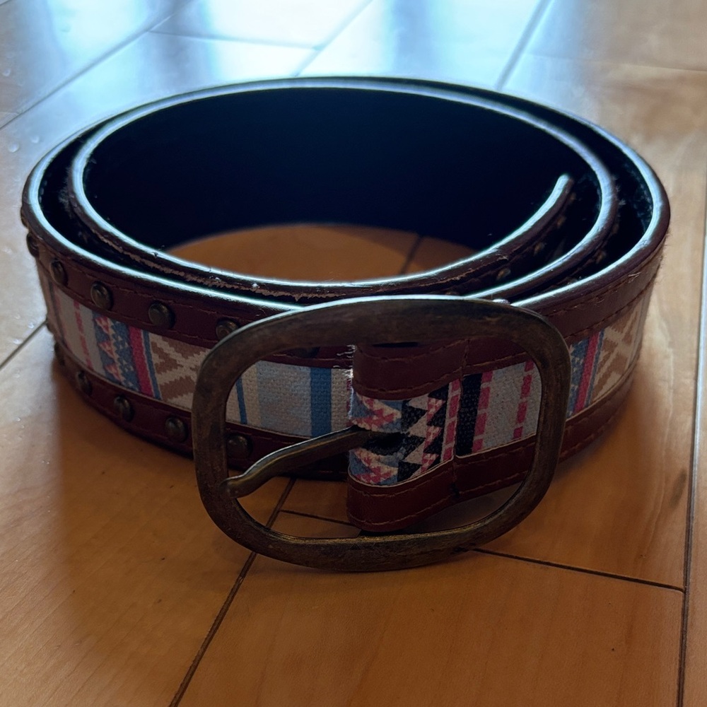 Patterned Belt with Buckle